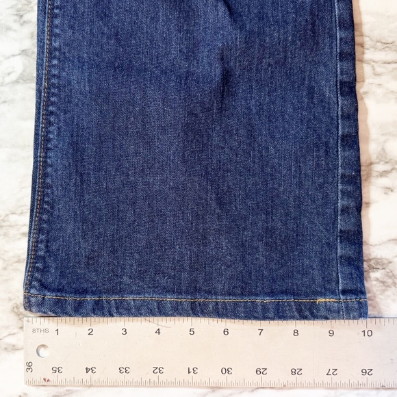 Ann Taylor LOFT Dark Wash Mid-Rise Curvy Bootcut Jeans - Picture 3 of 9